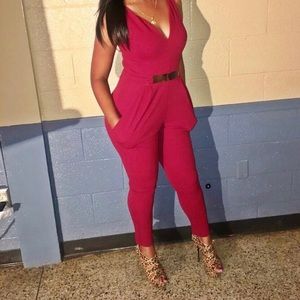 Burgundy Jumpsuit